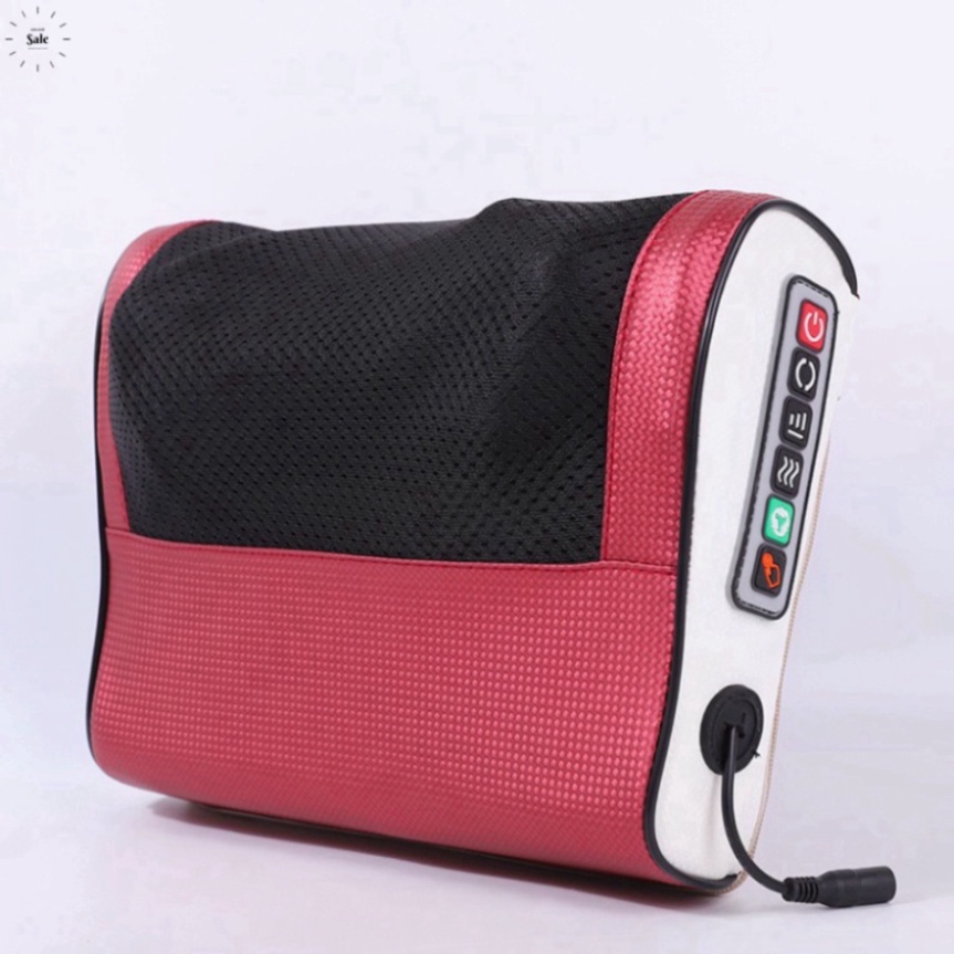 Gối Massage Cổ Vai Gáy, Máy Massage Hồng Ngoại 20 Bi Cao Cấp