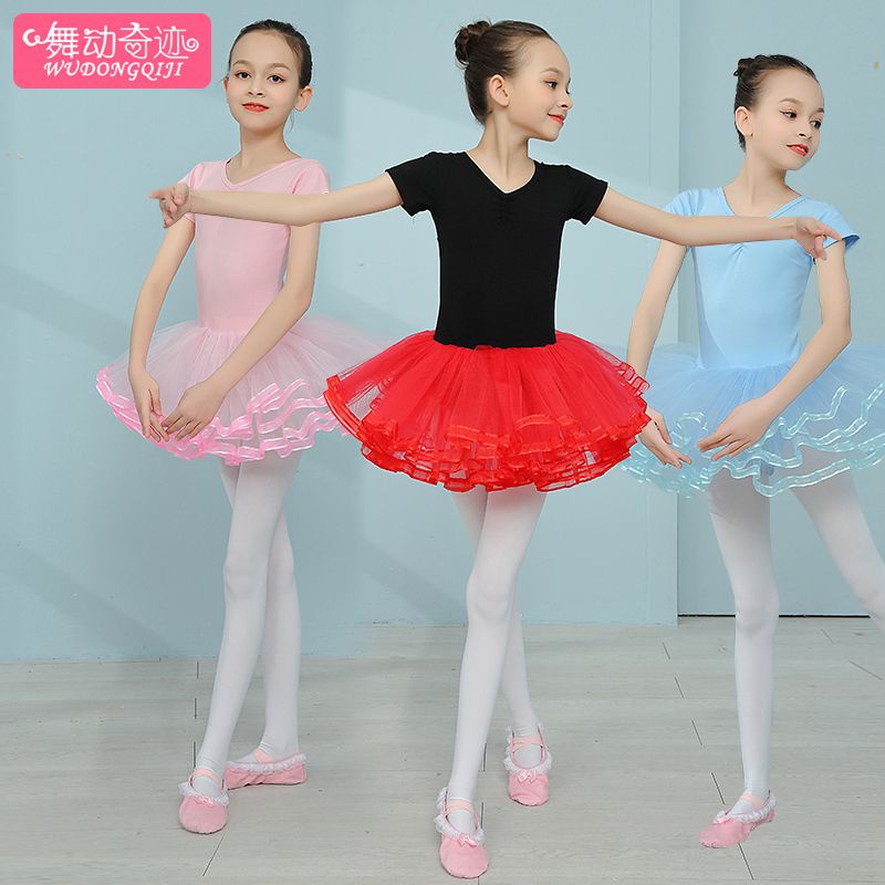 Đầm Múa Ba Lê Tay Dài Phồng Vải Gạc Thời Trang Mùa Thu Mới Cho Bé Gái / 11.1