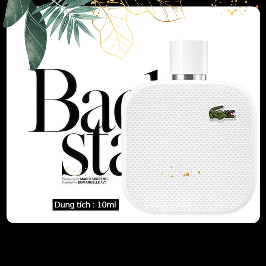 Nước Hoa Nam La Coste Eau De La Coste L.12.12 Trắng Edt 10Ml