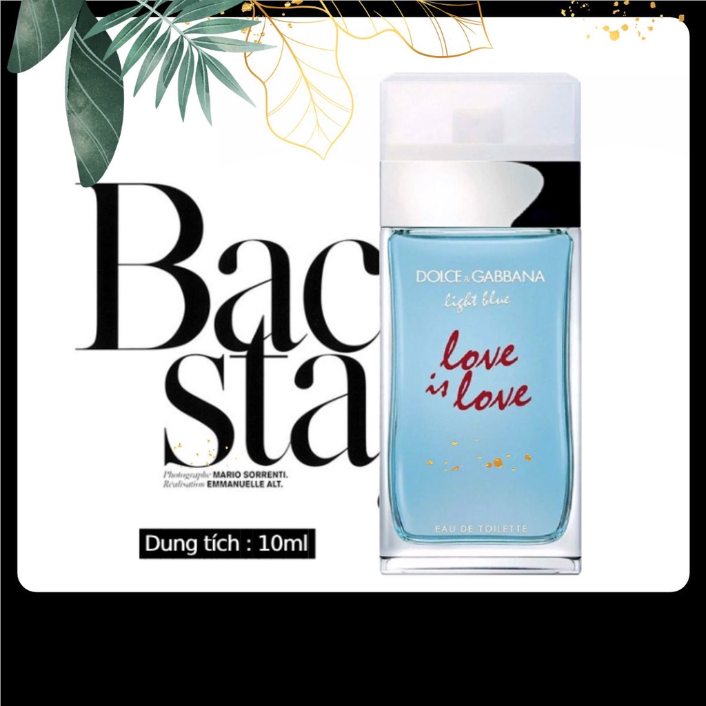 Nước Hoa Nữ D__G Light Blue Love is Love Pour Femme EDT 10ml