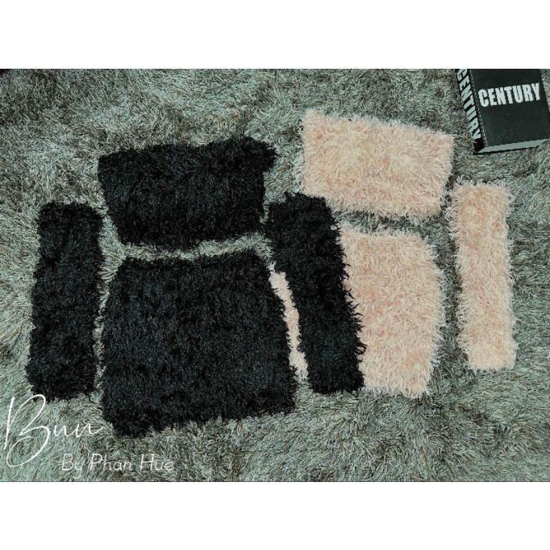 Set lông áo + chân váy bao tay 💯HÀNG THIẾT KẾ TẾT 2024 💖