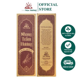 Nhang trầm hương nguyên chất Mộc Hương TN-AT thơm lâu, ít khói dài 20-30-40cm Hộp nhỏ 60c/Hộp lớn 120c