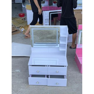 Bàn trang điểm bệt , bàn trang điểm mini kính led cảm ứng nhiều hộc kéo nhựa đài loan cao cấp ( lắp ráp sẵn )