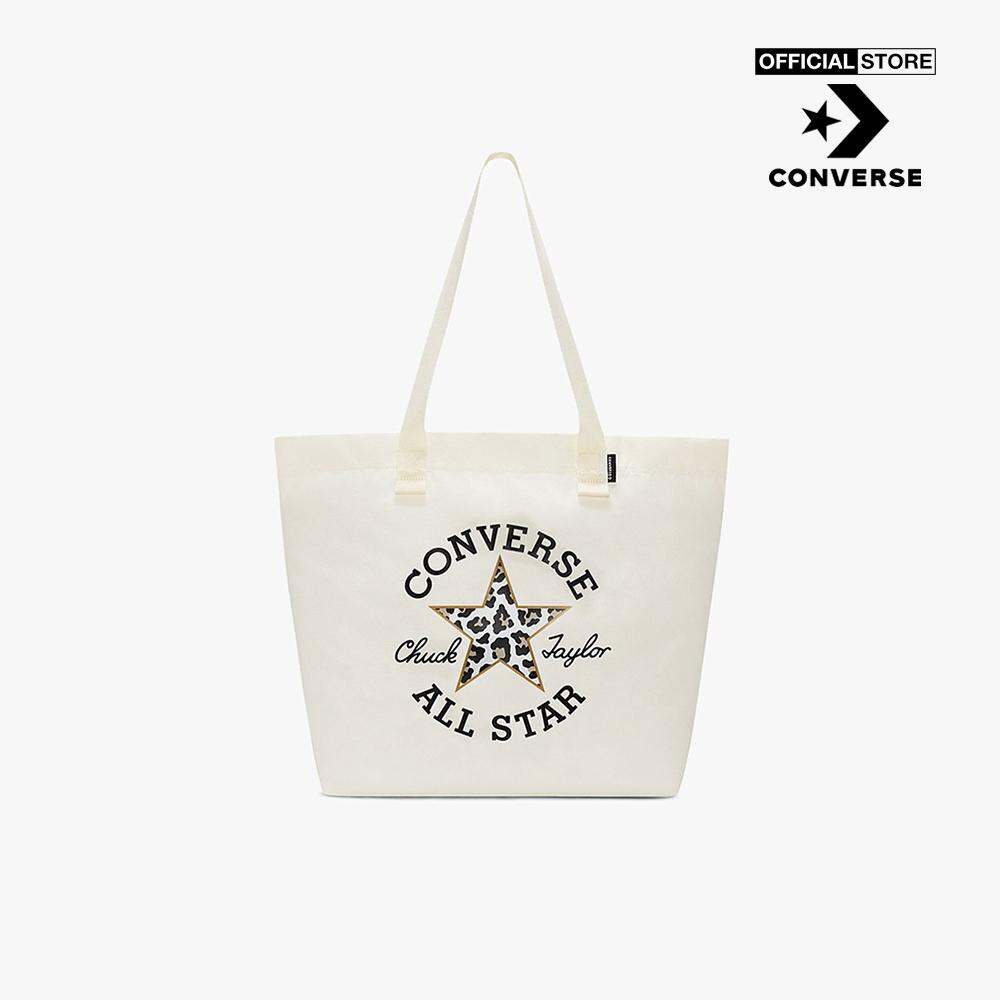 CONVERSE - Túi tote unisex phom chữ nhật Leopard Canvas 26524-A01-00W-WHITE