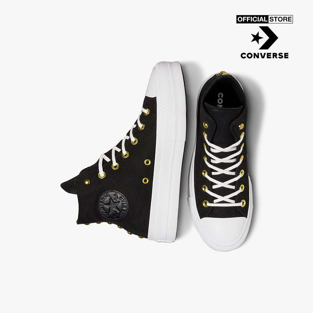 CONVERSE - Giày sneakers nữ cổ cao Chuck Taylor All Star Lift A05453C-005-BLACK