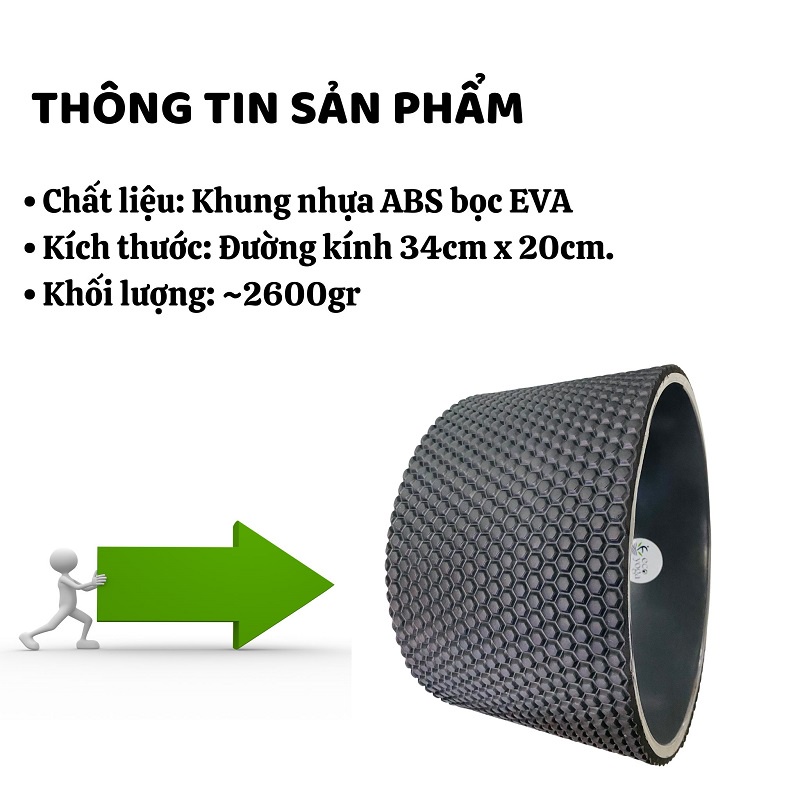 Vòng Tập Yoga Bản Rộng Có Gai Massage Chuyên Dụng - YOGA QG, Hỗ Trợ Tập Yoga Và Massage Tại Nhà