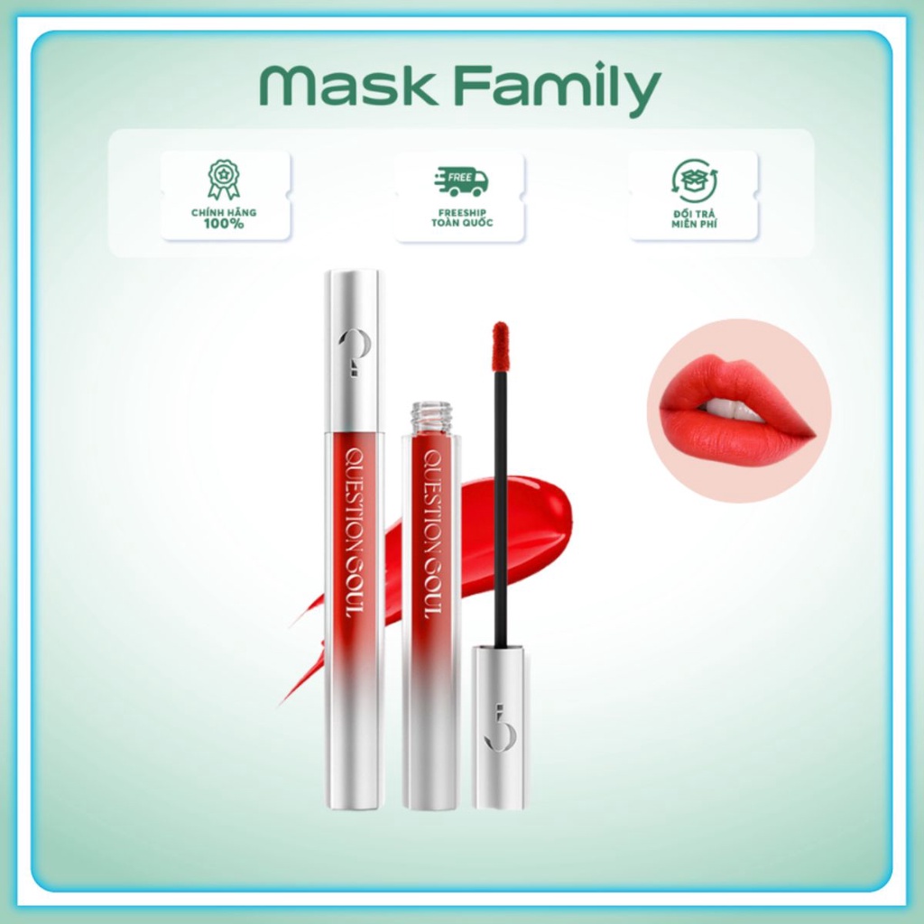 🔥GIÁ TỐT🔥 Son kem lì MASK FAMILY Sexy - Đỏ cam #05