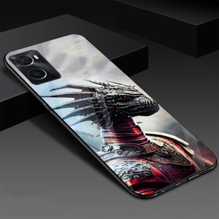 Ốp Lưng OPPO A76, A77s ,A96, A57 Mặt lưng kính cao cấp, thiết kế độc quyền 12 con giáp chiến binh .