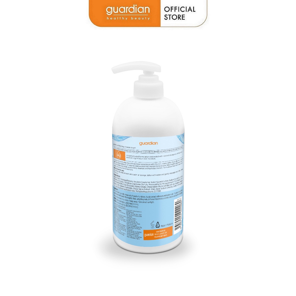 Sữa Tắm Dạng Kem Tẩy Tế Bào Chết Guardian Gentle Exfoliating Shower Cream 1000ml