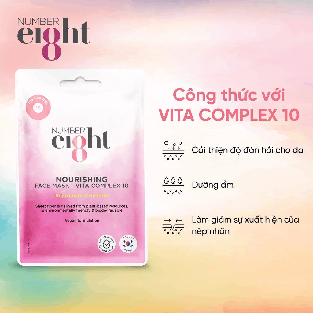 Mặt Nạ Nuôi Dưỡng Và Giúp Tái Tạo Da Làn Da Number Eight Nourishing Face Mask Vita Complex 10 Rejuvenate & Hydrate 23ml