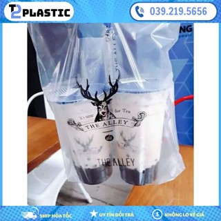 1kg túi đựng 2 ly trà sữa _ túi có vách ngăn _ túi 2 ly