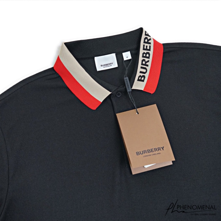 ÁO POLO BURBERRY CONTRAST COLLAR , ÁO POLO BBR SỌC CỔ ÁO NAM NỮ UNISEX