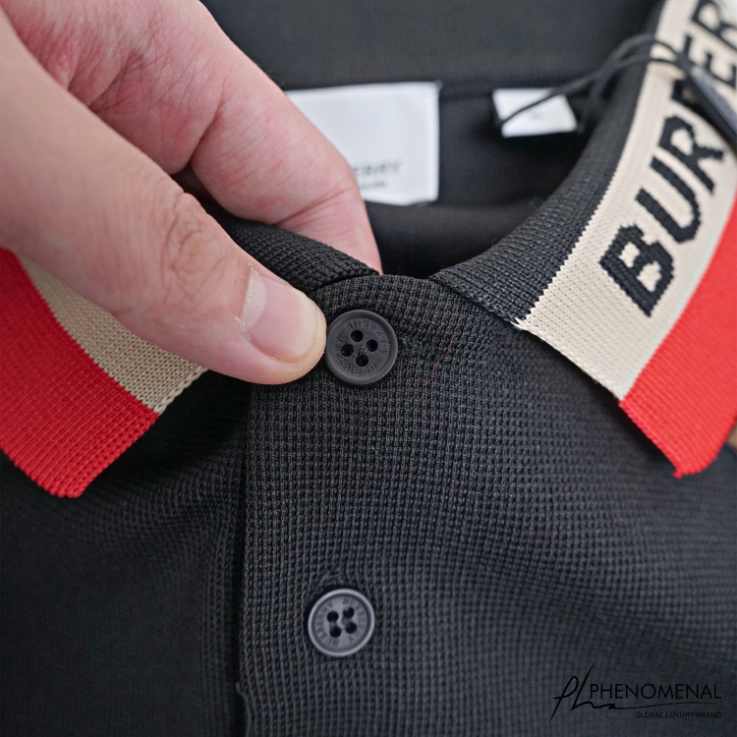 ÁO POLO BURBERRY CONTRAST COLLAR , ÁO POLO BBR SỌC CỔ ÁO NAM NỮ UNISEX