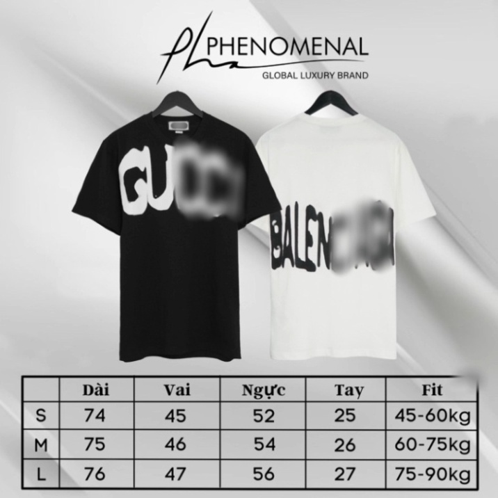 ÁO THUN GU*CCI x BALE*NCIAGA TAN CHẢY , ÁO GC x BALEN NAM NỮ UNISEX