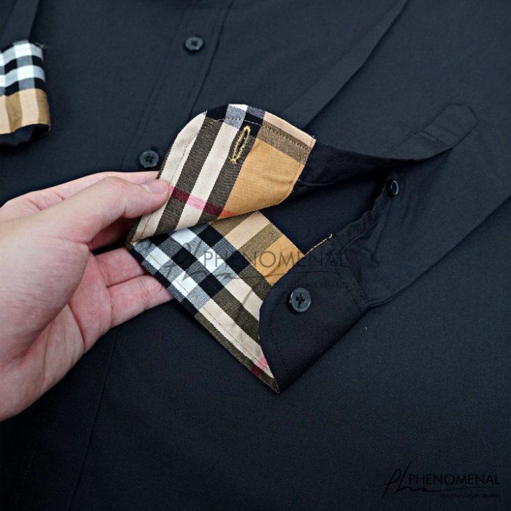 ÁO SƠ MI BURBERRY SHERFIELD , ÁO SƠ MI BBR SỌC VÀNG NAM NỮ UNISEX