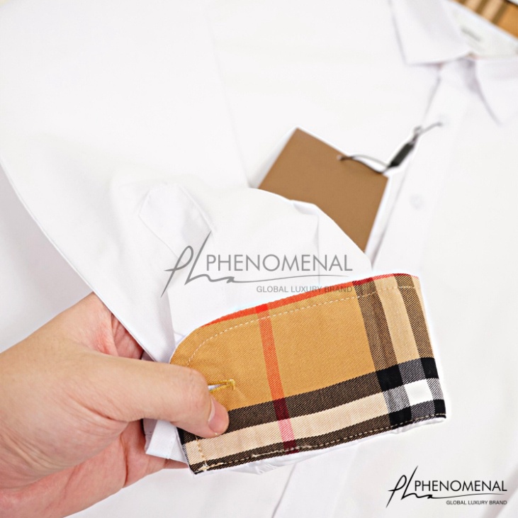 ÁO SƠ MI BURBERRY SHERFIELD , ÁO SƠ MI BBR SỌC VÀNG NAM NỮ UNISEX