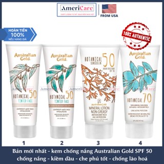Kem chống nắng nâng tone kiềm dầu AUSTRALIAN GOLD (88 ml)- Botanical SPF 50 Face Lotion