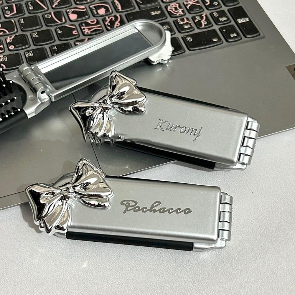 SOUG Phim hoạt hình mới san liou túi khí gấp di động lược kitty cat gương trang điểm cầm tay mục đích kép lược gương tích hợp