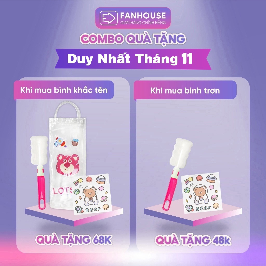 Ly giữ nhiệt cao cấp Tyeso Wonder 600ml cốc nước giữ nhiệt Fan House bình có ống hút, khắc tên