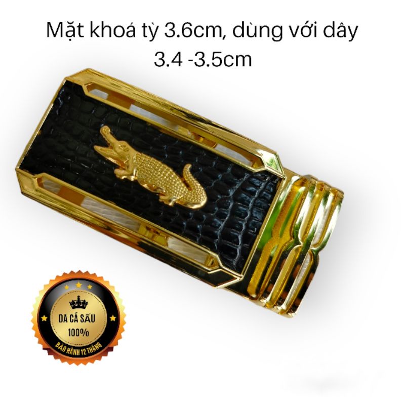 MẶT THẮT LƯNG DA CÁ SẤU, KHOÁ TỲ