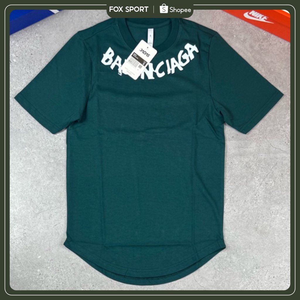 Áo Cotton In Chữ Balencia Hàng Đep Của FOX SPORT Áo Mặc Thoáng Mát Thấm Hút Mồ Hôi Cực Tốt