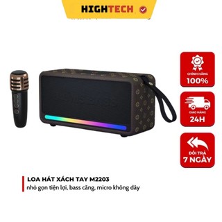 Loa bluetooth hát karaoke m2203 nhỏ gọn tiện lợi hỗ trợ thẻ micro sd & usb hàng chính hãng - techhigh