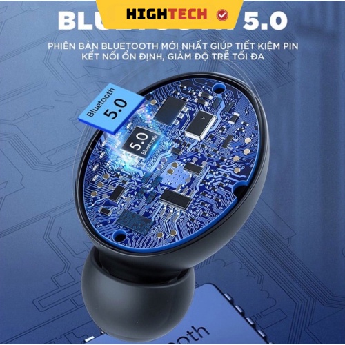 Tai Nghe Bluetooth F9 Pro Không Dây Cảm Ứng Thông Minh Playtime Đến 22H Chống Nước Hàng Chính Hãng TECHHIGH
