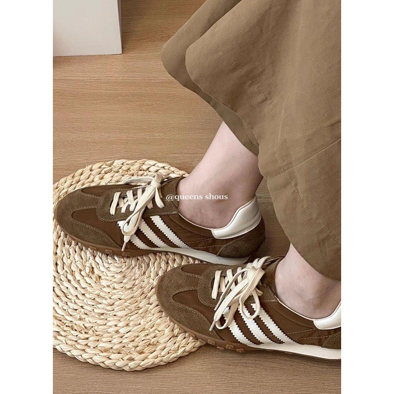 Giày Thể Thao Đế Bằng Màu Sắc Thời Trang Mùa Thu Phong Cách Đức Cho Nữ