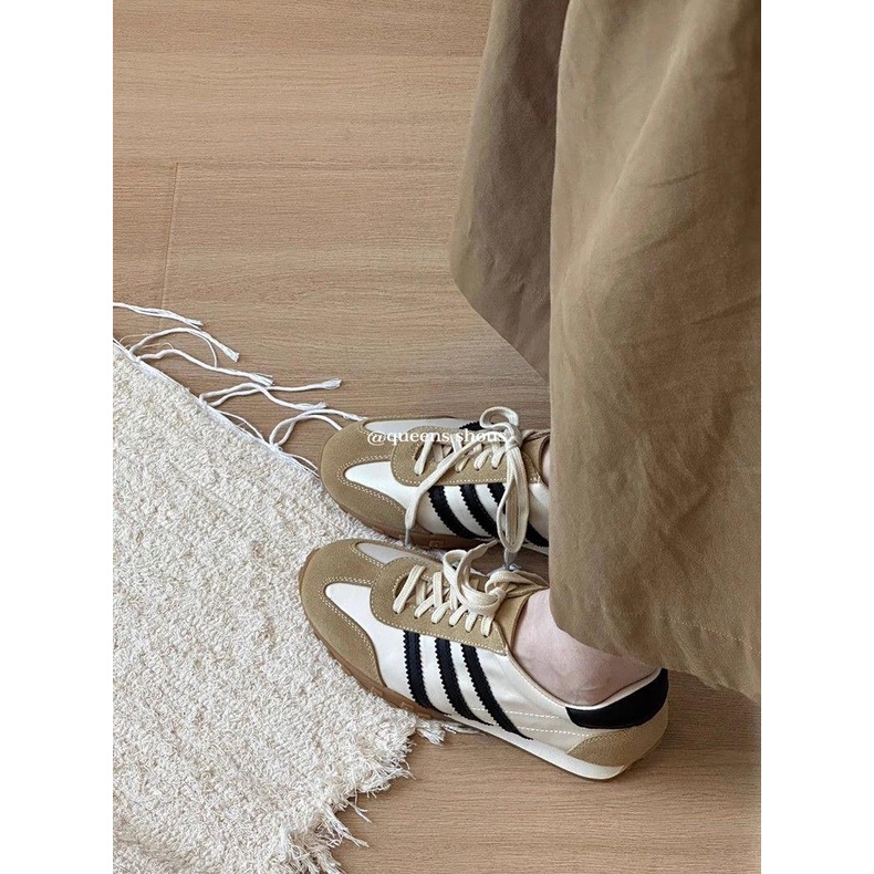 Giày Thể Thao Đế Bằng Màu Sắc Thời Trang Mùa Thu Phong Cách Đức Cho Nữ