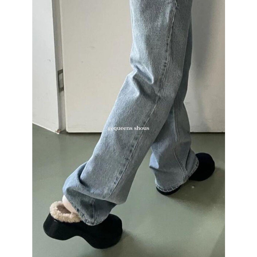 Dép Nữ Bít Mũi Đế Dày Tăng Chiều Cao Phong Cách Mới