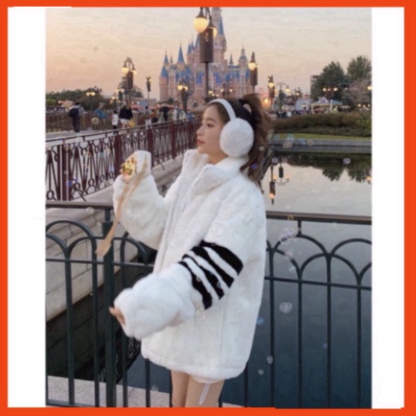 Áo Khoác Lông Cừu 2 Lớp Thome Browne Dày Dặn Phối 4 Kẻ Sọc Tay Điểm Nhấn  Phong Cách Trẻ Trung Năng Động