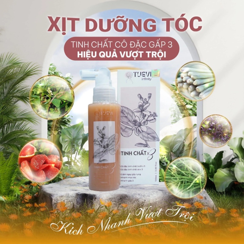 Xịt Dưỡng Tóc Tuệ Vi 100ml, kích thích mọc tóc nhanh