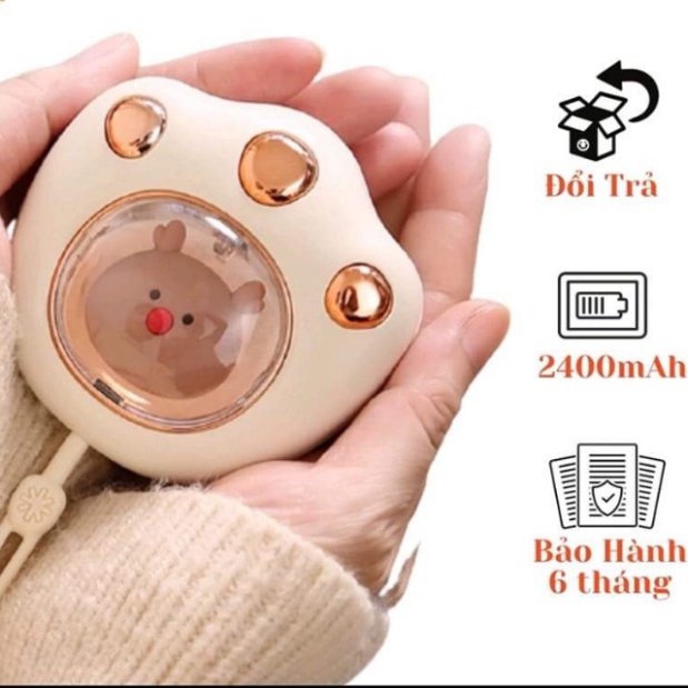 Máy sưởi ấm mini cầm tay đa chức năng, quạt sưởi ấm mini thông minh nhỏ gọn chất liệu cao su, bỏ túi làm ấm siêu nhanh