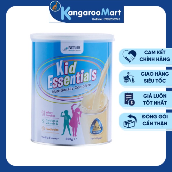 Date 12 24 Sữa Kid Essentials Nestle Úc Vị Vani - Sữa Bột Công Thức 800g