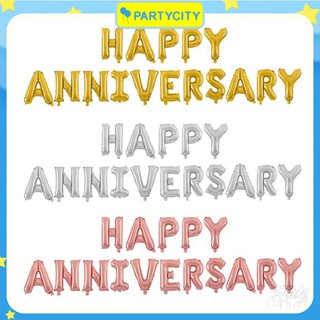 Dây Chữ Happy Anniversary bong bóng trang trí lễ kỷ niệm, ngày cưới, tỏ tình
