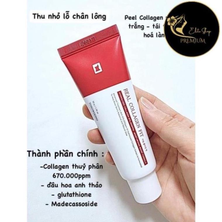 Peel Collagen nano căng bóng, Real collagen fit Hàn Quốc 50ml. Giúp da trắng sáng, Căng bóng
