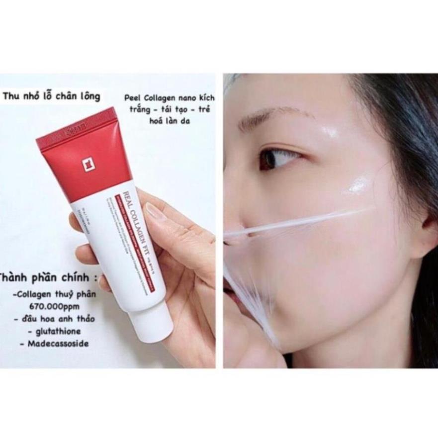 Peel Collagen nano căng bóng, Real collagen fit Hàn Quốc 50ml. Giúp da trắng sáng, Căng bóng