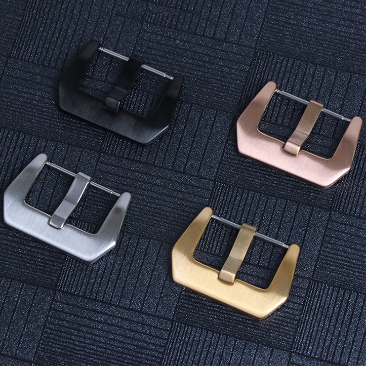 Khóa đồng hồ bản to ghim 4mm inox size 18mm 20mm 22mm 24mm