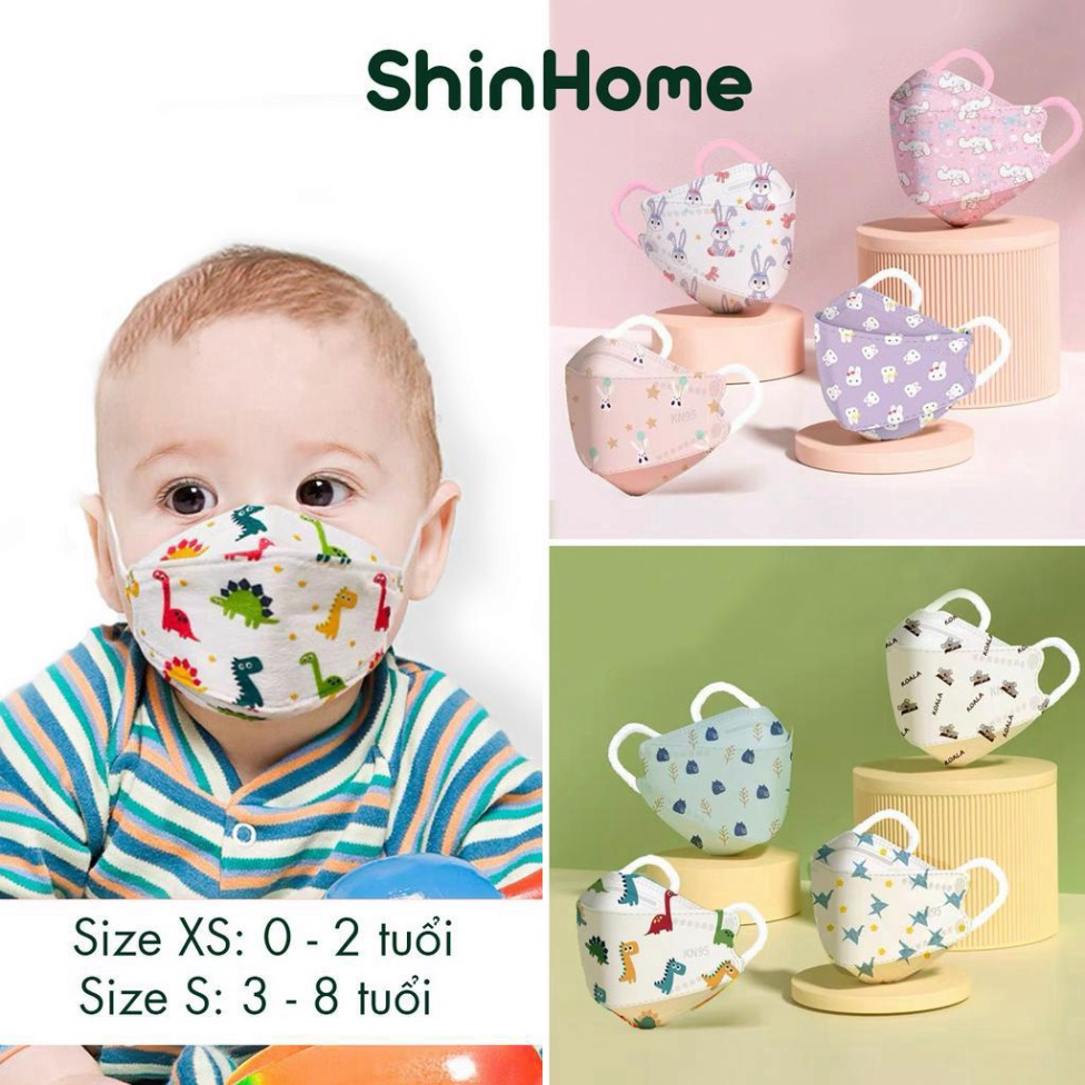 Khẩu trang khủng long,Nhân vật hoạt hình kute cho bé🍀FREESHIP🍀combo 10 khẩu trang chiếc siêu dễ thương chống nắng cho bé