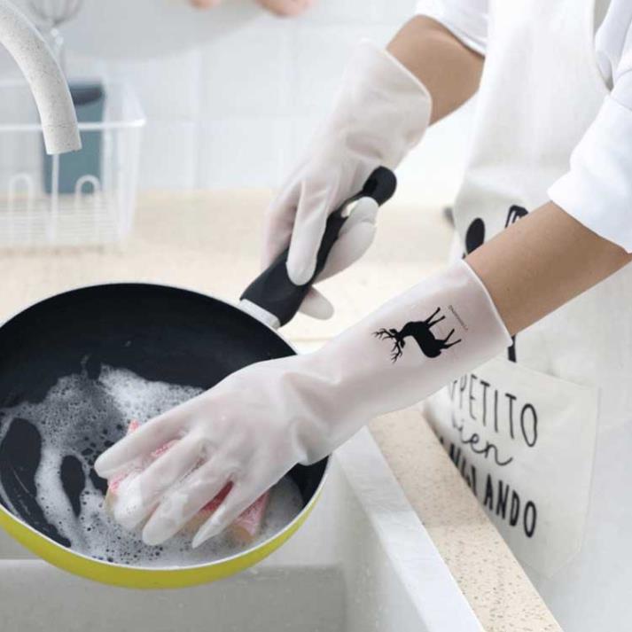 GĂNG TAY CAO SU CON HƯƠU - SIÊU BỀN, SIÊU DAI - RỬA BÁT, LÀM BẾP, LÀM VƯỜN, DỌN DẸP - BẢO VỆ DA TAY