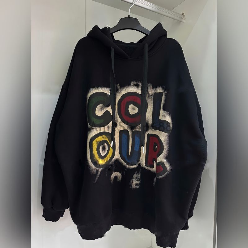 Áo Hoodies Phối Chữ Colour Áo Khoác Nỉ Thụng Có Mũ Siêu Hot chất Nỉ Ngoại Lót Lông Sieu Mịn ANIESHOP688