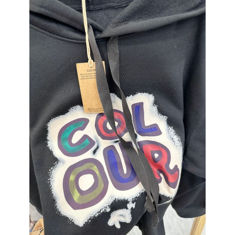 Áo Hoodies Phối Chữ Colour Áo Khoác Nỉ Thụng Có Mũ Siêu Hot chất Nỉ Ngoại Lót Lông Sieu Mịn ANIESHOP688