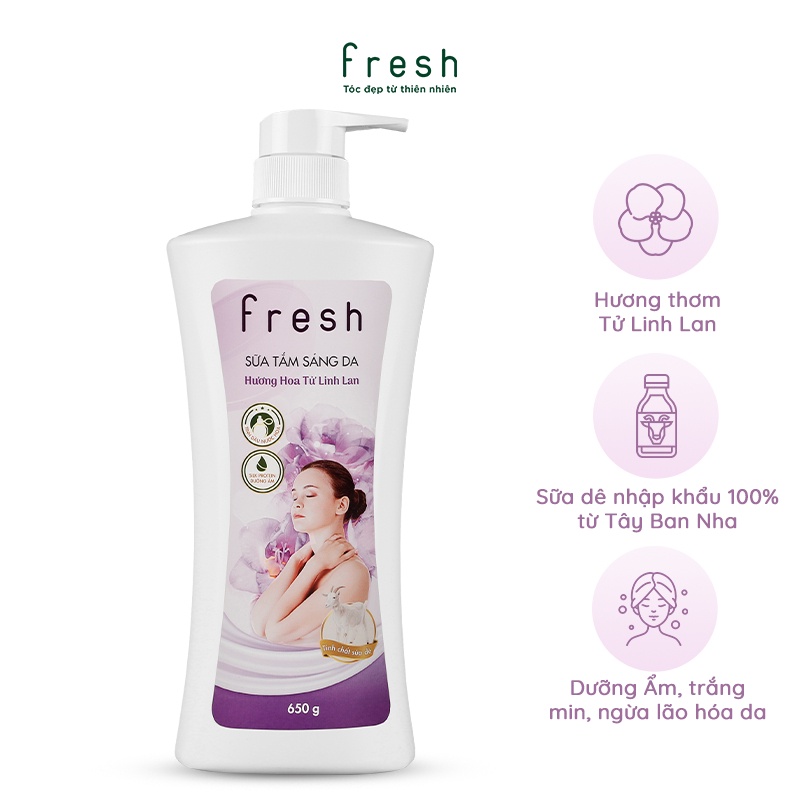 Sữa tắm sáng da hương hoa Fresh 650g