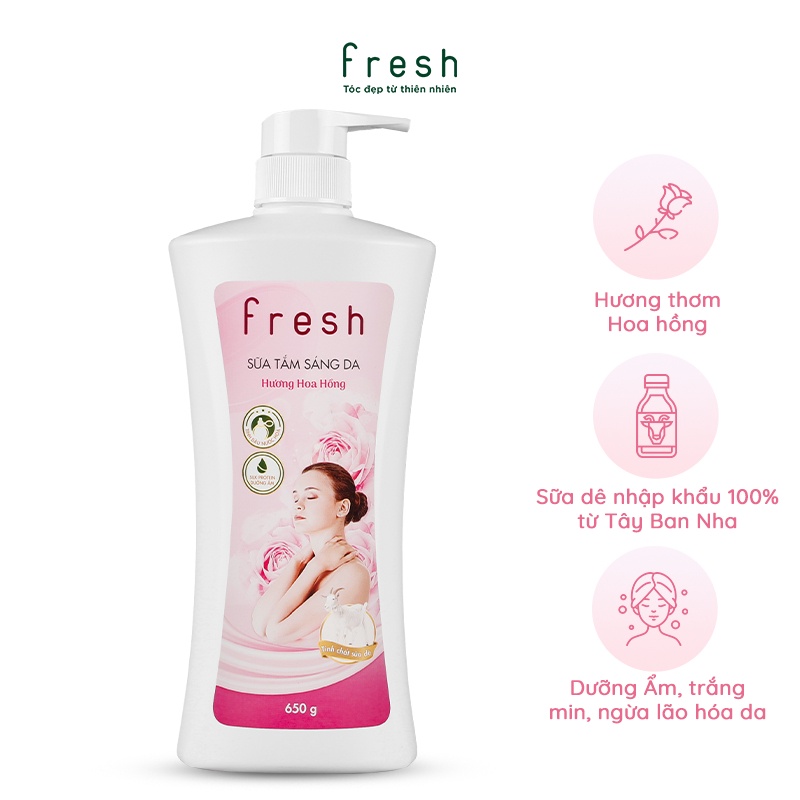 Sữa tắm sáng da hương hoa Fresh 650g