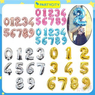 Bong bóng số tuổi size nhỏ 16 inch trang trí sinh nhật, chụp hình checkin, tiệc party  nhiều màu đa dạng