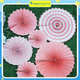Bộ 6 Quạt Giấy Trang Trí Sinh Nhật