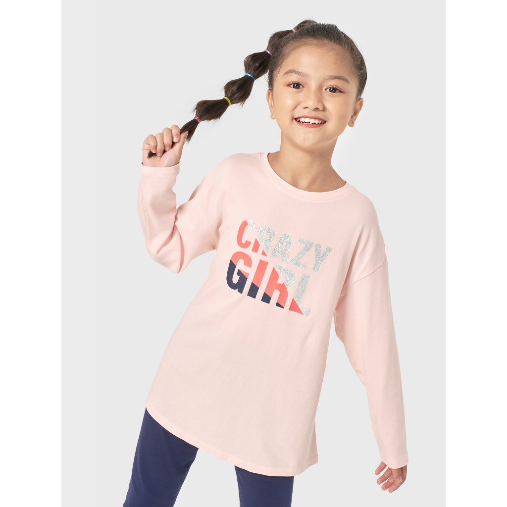 Bộ mặc nhà bé gái CANIFA áo thun dài tay quần dài 1LS22W008