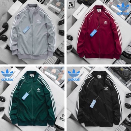 Áo Khoác Bomber Adidas 2 Lớp Thể Thao Nam Vải Thun Nỉ Dày Co Giãn  Áo Khoác 3 Sọc kẻ Trắng