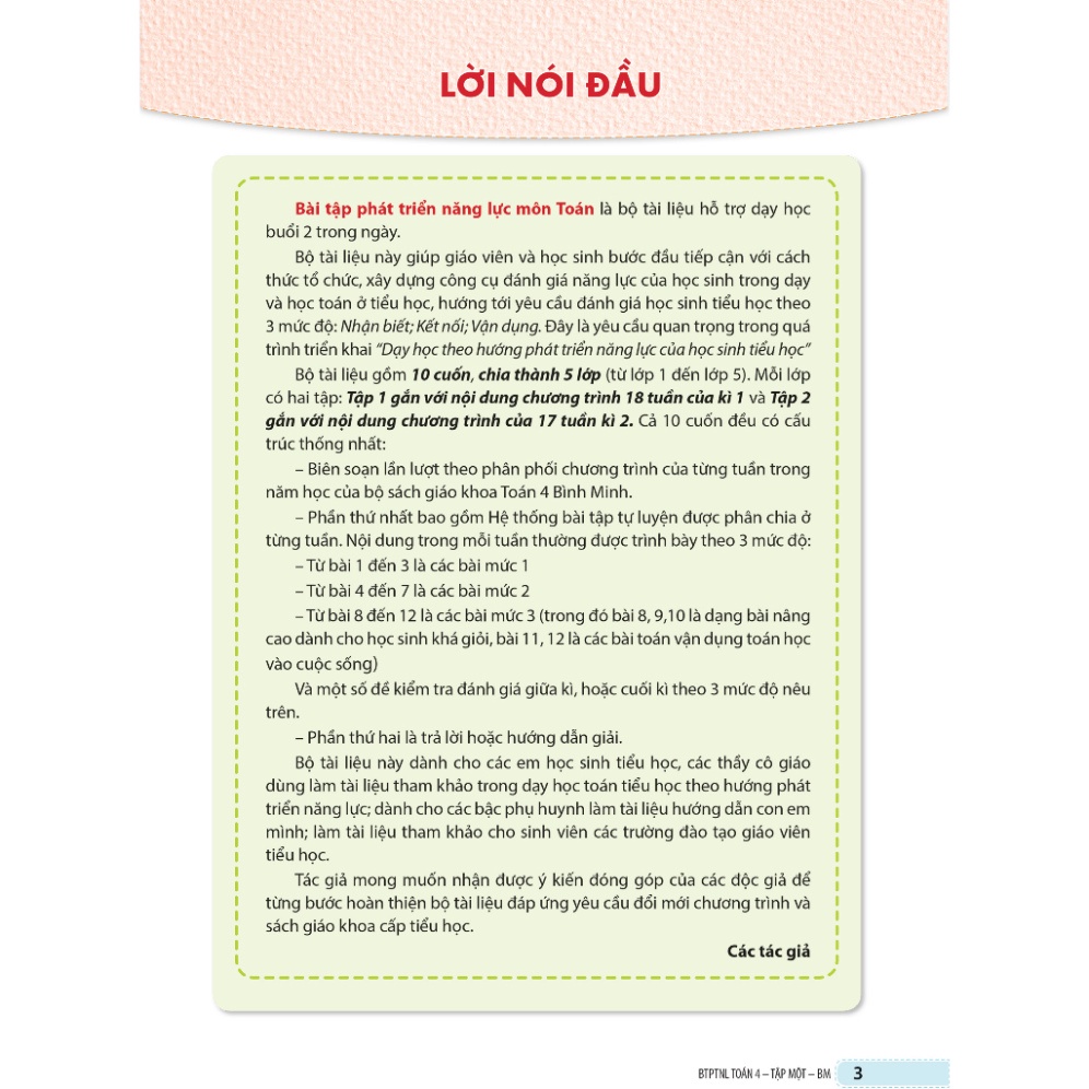 Sách - Bài tập phát triển năng lực Toán 4 Tập 1