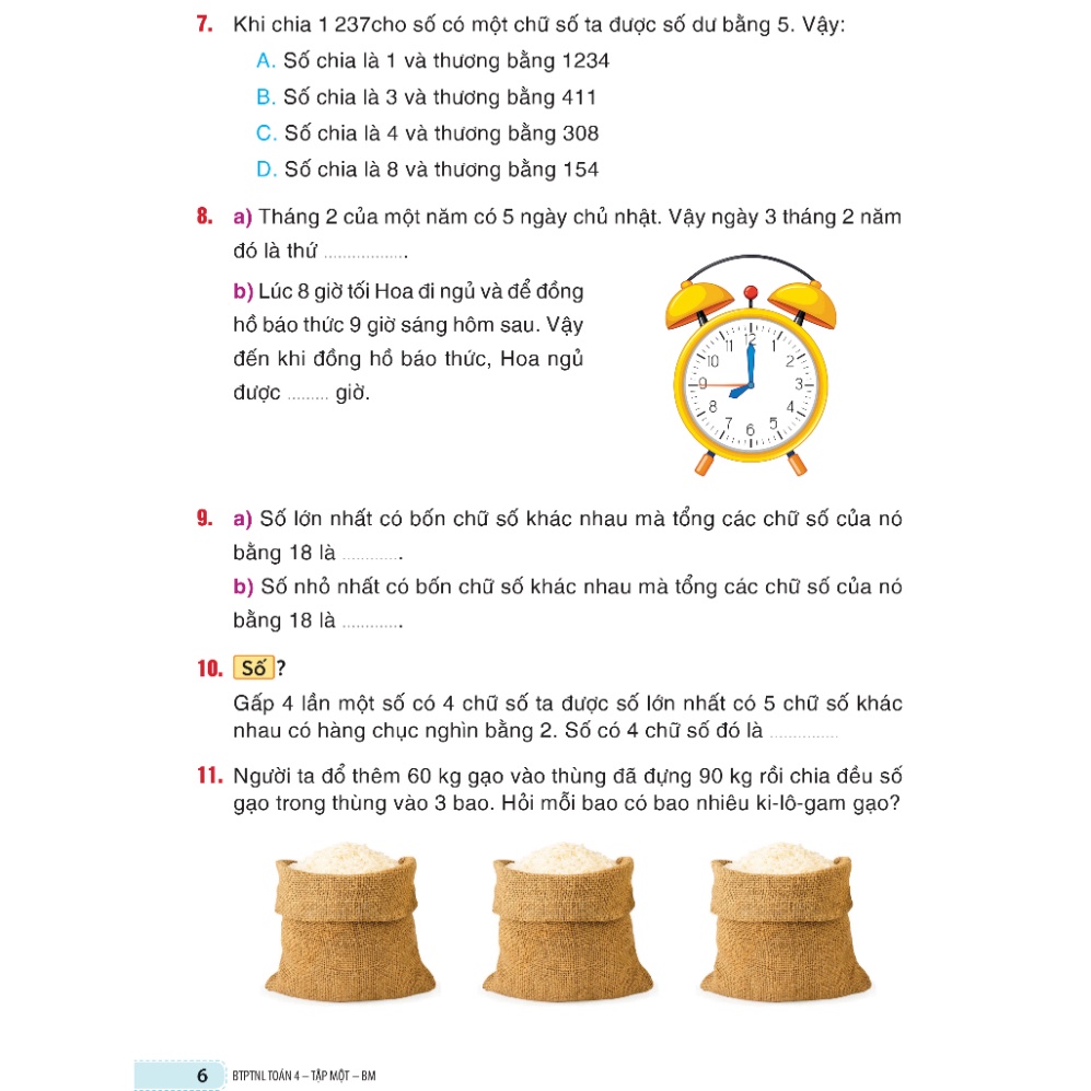 Sách - Bài tập phát triển năng lực Toán 4 Tập 1